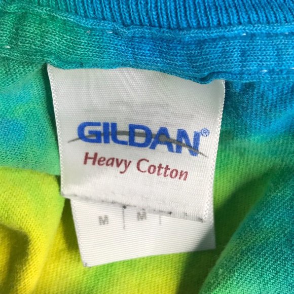 NASA Mens Shirt Medium Red Rainbow Tie Dye Long Sleeve Pullover Spiral Space - Picture 13 of 16